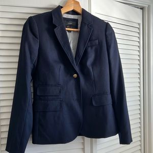 Navy wool J Crew schoolboy blazer